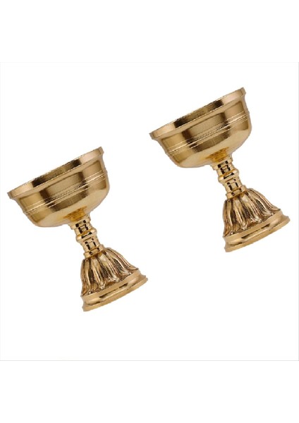 2 Adet Pirinç Mum Fincan Serisi Budist Tibet Lamba Tutucu Pirinç Tereyağı Lambası Ebedi Lamba Dini Tapınak Budist Lamba (Yurt Dışından)