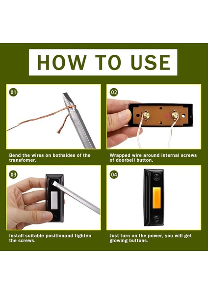 Metal Kapı Zili Itme Düğmesi, Metal Duvara Bağlı Kapı Çan Düğmesi, LED Işıklı Kapı Çan Kablolu Düğmesi, Kapı Zili (Yurt Dışından) fırsatları