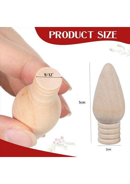100 Adet Ahşap Noel Ampul El Sanatları ve Noel Ağaçları Için Bitmemiş Ahşap Süsler Tedarik 2 Inç (Yurt Dışından) modelleri