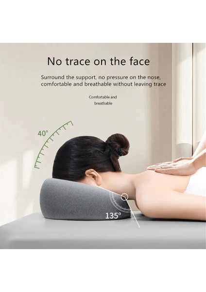 Ergonomi Yatma Yastığı Hafızalı Köpük Baş Desteği Yastığı Vücut Masajı Yüz Desteği Yastığı Güzellik Salonu Için-D (Yurt Dışından) indirimleri