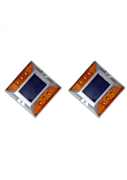 2x LED Güneş Enerjisi Zemin Işaret Işıkları Su Geçirmez Açık Araba Yolu Yol Otoyol Spike Lambası (Yurt Dışından)