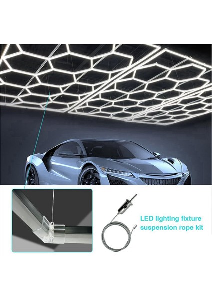 24 Takım Altıgen Garaj Süspansiyon Kabloları Kiti Çelik Asılı Zincirler Petek Işık Konektörü Kolye Tel Halat Kablo 1 M (Yurt Dışından) indirimleri