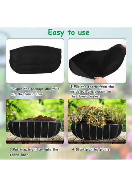 3 Adet Saksı Sepeti Astarı Kumaş Pencere Kutusu Astarı Keçe Tekne Saksı Astarı Yedek Siyah Çiçek Sepeti Astarı 24 Inç (Yurt Dışından) fiyatları