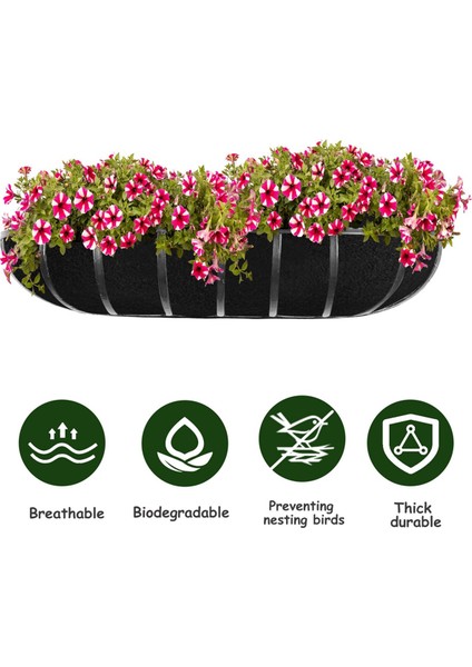 3 Adet Saksı Sepeti Astarı Kumaş Pencere Kutusu Astarı Keçe Tekne Saksı Astarı Yedek Siyah Çiçek Sepeti Astarı 24 Inç (Yurt Dışından) fırsatları