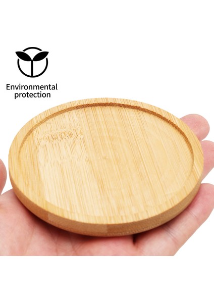 Bambu Bitki Tabağı 3,3 Inç Sukulent Saksı Tepsisi Çiçek Bitki Tutucu, Yuvarlak Drenaj Tepsisi 12'li Paket (Yurt Dışından) fırsatları