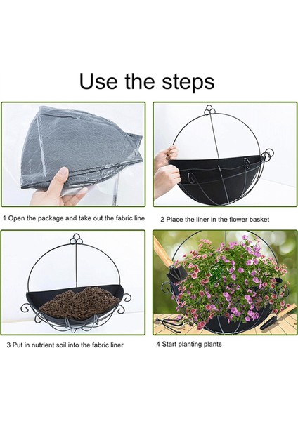 Adet 12 Inç Yarım Yuvarlak Saksı Astarları Kumaş Bitki Astarları Yarım Daire Çiçek Sepeti Astarları Yedek Keçe Astarı (Yurt Dışından) fiyatları