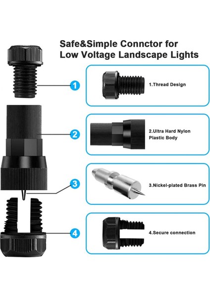16PCS Alçak Gerilim Kablo Konnektörü Su Geçirmez Peyzaj Aydınlatma Konnektörleri 12-20 Ölçer Tel Konnektörleri (Yurt Dışından) fiyatları