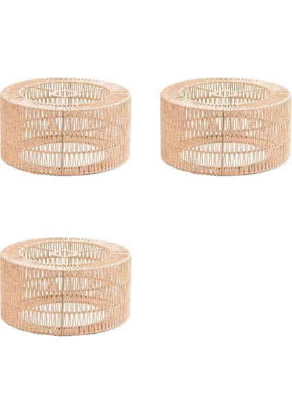 3x Kağıt Halat Abajur Tavan Işık Gölge Boho Avize Gölge Ampul Koruma Restoran Cafe Oturma Odası Için 22X11 cm (Yurt Dışından)