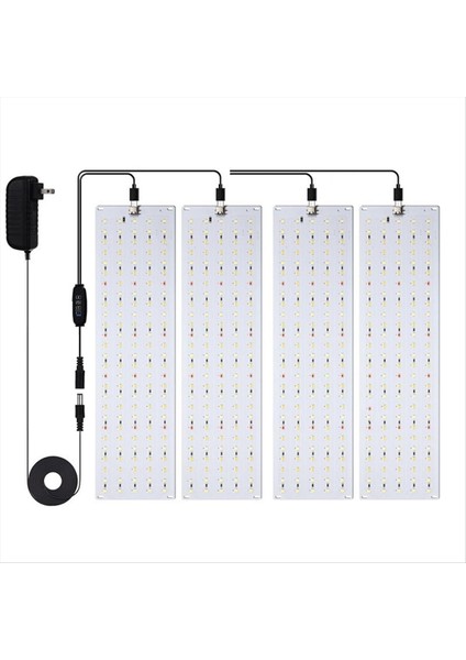 4 Adet Büyümek Panel Aydınlatma Tam Spektrum Kısılabilir Zamanlayıcı Bitki Işıkları Kabine Altında Büyüyen Lamba Kapalı Bitkiler Için Raf Abd Plug (Yurt Dışından)