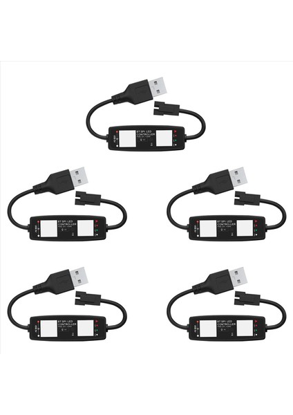 5x WS2812B LED Denetleyici Bluetooth App Kontrolü Müzik Denetleyicisi Için SK6812 WS2811 WS2812 LED Piksel Işık Şeridi USB 5 V (Yurt Dışından)