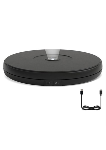 10 Inç LED Dönen Ekran Standı, Işıklarla 360 ° Motorlu Pikap, 22 Lbs Kapasiteli Elektrikli Spinner Tabanı (Yurt Dışından)