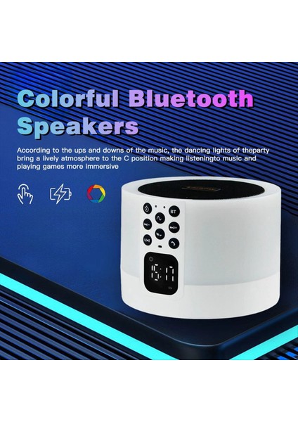Bluetooth Hoparlör Mini Kablosuz Hoparlör Tf Kart USB Subwoofer Dokunmatik Kontrol Gece Işıkları Saat Taşınabilir Mp3 Ses (Yurt Dışından) fiyatları