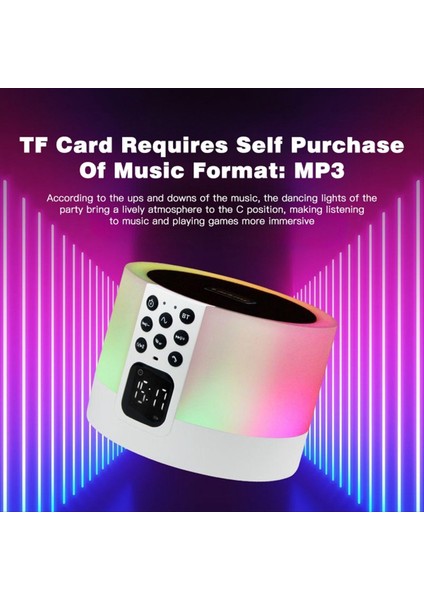 Bluetooth Hoparlör Mini Kablosuz Hoparlör Tf Kart USB Subwoofer Dokunmatik Kontrol Gece Işıkları Saat Taşınabilir Mp3 Ses (Yurt Dışından) indirimleri