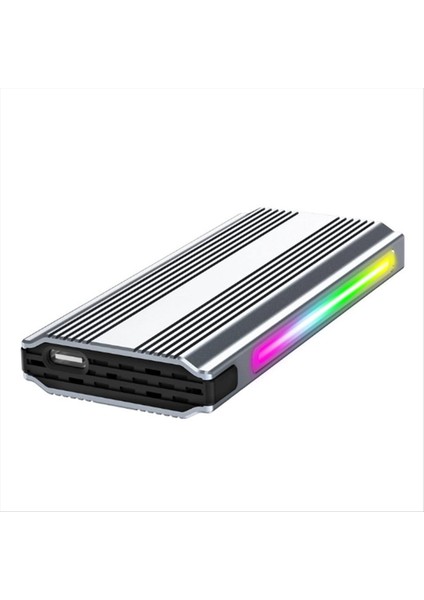 USB Tip C Rgb M 2 Muhafaza Alüminyum M2 SSD Kasa USB Tip-C 3 1 10GBPS Katı Hal Çift Protokol Sabit Disk Kutusu (Yurt Dışından)