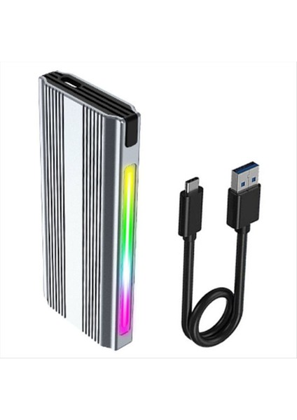 USB Tip C Rgb M 2 Muhafaza Alüminyum M2 SSD Kasa USB Tip-C 3 1 10GBPS Katı Hal Çift Protokol Sabit Disk Kutusu (Yurt Dışından) fırsatları