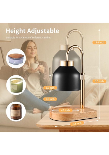 Dimmer, Ev Dekorasyonu ile Daha Sıcak Lamba, Jar Mumlar Için Balmumu Eriyik, 2 Ampul ile Ayarlanabilir Lik (Yurt Dışından) modelleri