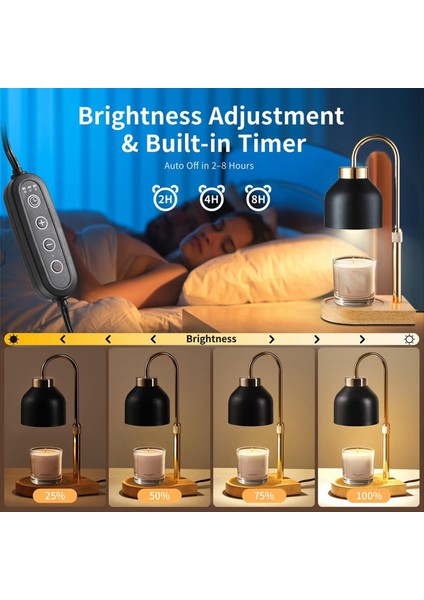Dimmer, Ev Dekorasyonu ile Daha Sıcak Lamba, Jar Mumlar Için Balmumu Eriyik, 2 Ampul ile Ayarlanabilir Lik (Yurt Dışından) fırsatları