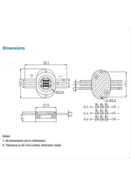 10W Rgb Kırmızı Yeşil Mavi LED Boncuklar 10 Watt Lamba Güçlü Çip 6pin Yuvarlak Kobu Smd Işık Işığı Için Işık (Yurt Dışından) fırsatları
