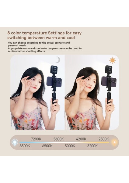 Tam Renkli Rgb LED Video Işığı 2500K-8500K Manyetik Cep Dolgu Işığı Telefon Dslr Kamera Için Soğuk Ayakkabı ile Vlog Canlı C (Yurt Dışından) fırsatları