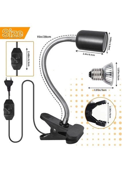 Kısılabilir Sürüngen Isı Lambası Uvb Işık Dönebilen Basking Spot Işık Sürüngen Kertenkele Teraryum Ab Tak Için Güneş Işığı Taklit (Yurt Dışından) modelleri