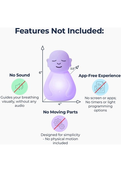 2x Nefes Buda Rehberli Meditasyon Görsel Aracı Nefesinizi Yavaşlatın Stres Anksiyete Giderici Için Zihninizi Sakinleştirin (Yurt Dışından) modelleri