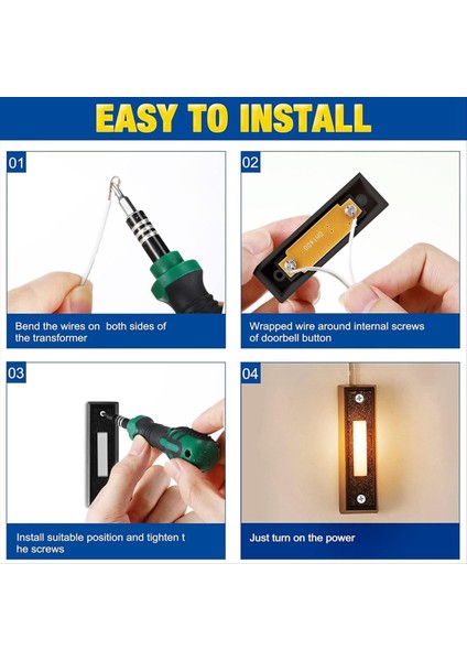 2 Adet Aydınlatılmış Kapı Zili Düğmesi, Kapı Zili Düğmesi, Duvara Monte Garaj Kapı Anahtarı LED Işıkları ile (Yurt Dışından) fırsatları
