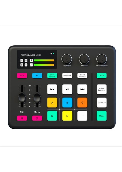 Ses Mikser G1 Tuner Oyun Bilgisayarı Ses Kartı Rgb Aydınlatma Bilgisayar Cep Telefonu Canlı Yayın Kayıt Evrensel A (Yurt Dışından)