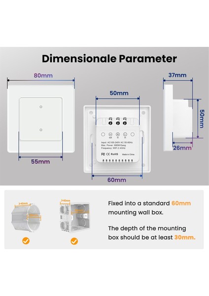 Tuya Wifi Akıllı Işık Anahtarı Uygulaması Uzaktan Kumanda ile Alexa Google Home Route 1 Gang Için (Yurt Dışından) modelleri