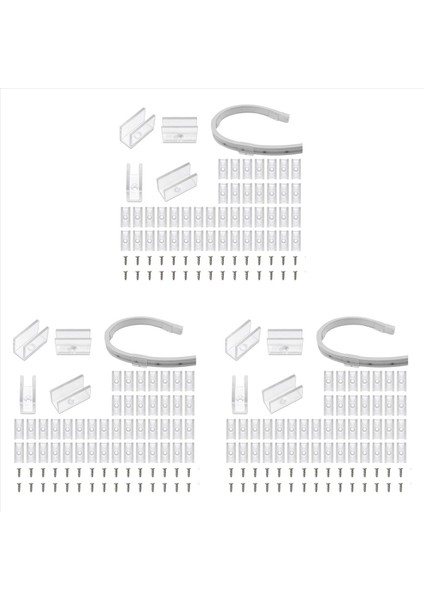 Neon Halat Işık Montaj Braketleri 300 Adet Neon Işıkları Kurulum Sabitleme Klipleri Aksesuarları 6X12MM LED Neon Flex Şerit (Yurt Dışından)