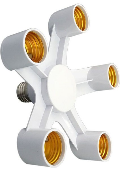 E27 Baz Soket Ayırıcı LED Ampul Lamba Tutucu 5in1 LED Lamba Soket Ampul Adaptör Tutucu (Yurt Dışından)