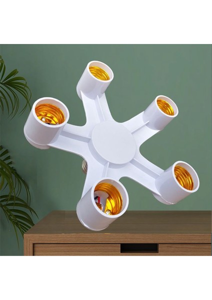 E27 Baz Soket Ayırıcı LED Ampul Lamba Tutucu 5in1 LED Lamba Soket Ampul Adaptör Tutucu (Yurt Dışından) modelleri