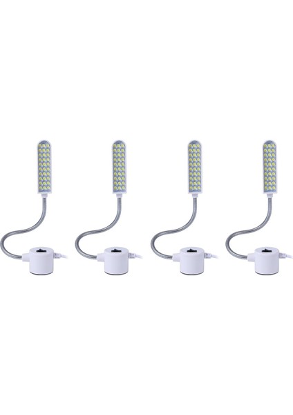 Manyetik Tabanlı ve Esnek Deve Boynu Taşınabilir Çalışma Işığı 4&#39 Lü Ab Fişi ile 30 LED Dikiş Makinesi Işığı (Yurt Dışından)