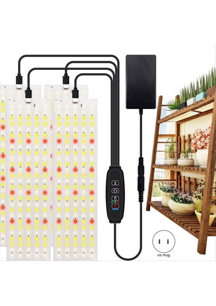 4 Adet Büyümek Panel Aydınlatma Tam Spektrum Kısılabilir Zamanlayıcı Bitki Işıkları Kabine Altında Büyüyen Lamba Kapalı Bitkiler Için Raf Abd Plug (Yurt Dışından) fırsatları