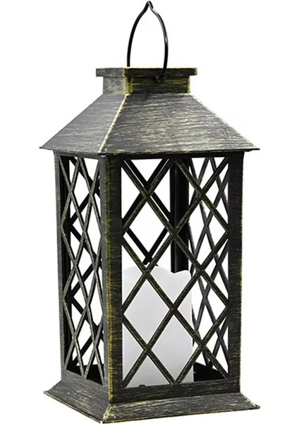 Güneş Fener LED Işık Titrek Alevsiz Mum Bahçe Avlu Partileri Açık B Için Asılı Dekoratif Lamba (Yurt Dışından)