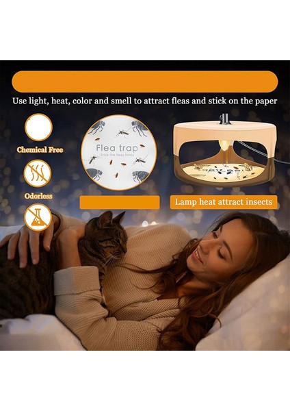4x Böcek Tuzağı Yapışkan Ampul Tahtakuru Tuzağı Yapışkan Diskler ile Ampul Elektrikli Kapalı Lamba Yakalayıcı Ab Tak (Yurt Dışından) fırsatları