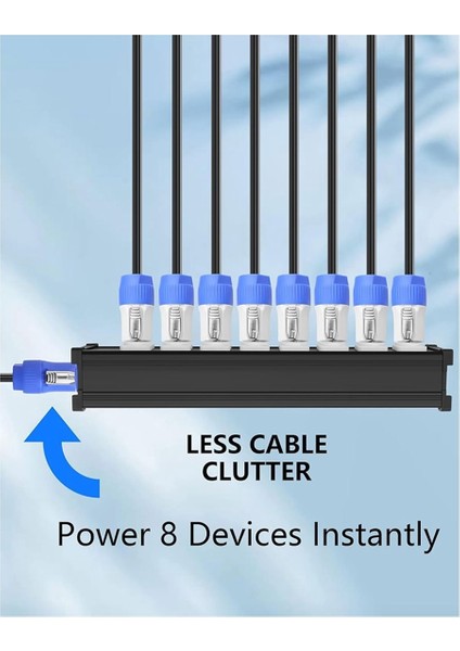 Sahne Işıkları Için 16A 8 Kanallı Çok Powercon Güç Kablosu Çıkışı LED Ekranlar Hareketli Kafalar Pro Ses ve Daha Fazlası (Yurt Dışından) indirimleri