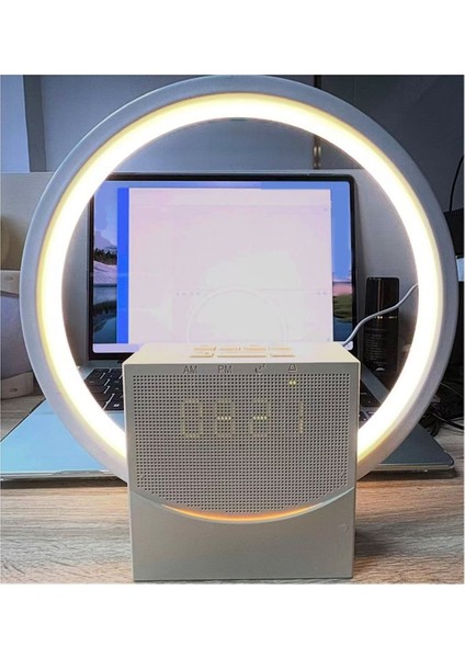 Beyaz Gürültü Uyku Işığı Gündoğumu Uyandırma Işığı Çalar Saat Dokunmatik Gece Işığı Ses Fonksiyonu ile Bluetooth Hoparlör (Yurt Dışından) fırsatları