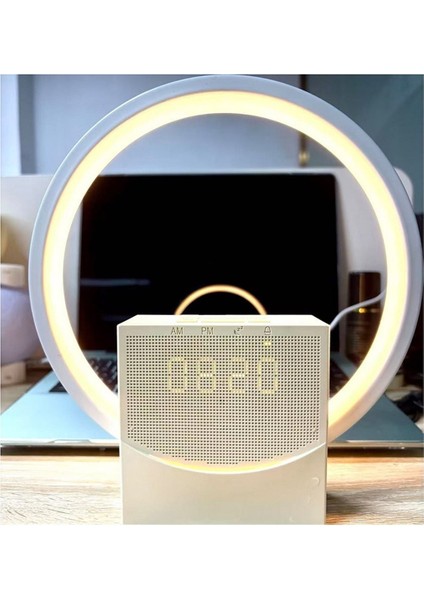 Beyaz Gürültü Uyku Işığı Gündoğumu Uyandırma Işığı Çalar Saat Dokunmatik Gece Işığı Ses Fonksiyonu ile Bluetooth Hoparlör (Yurt Dışından) indirimleri