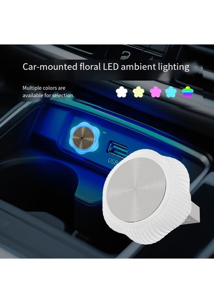 Araba USB Ortam Işıkları LED Dekoratif Atmosfer Lambası Otomatik Iç Ortam Işığı Tapası Buz Mavisi Oyna (Yurt Dışından) fırsatları