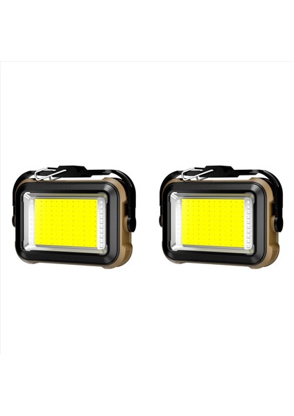 2x Parlak LED Çalışma Işığı - Cob Muayene Lambası Araba Tamir Garaj Kamp Yürüyüş Için Kuyruk Manyetik USB Şarj ile (Yurt Dışından)