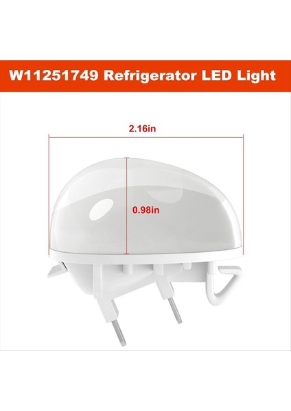 W11251749 W11602886 Dondurucu Ampul Değiştirme Whirlpool Kenmore Amana Buzdolabı Dondurucu Ampul Değiştirir (Yurt Dışından) fiyatları