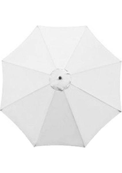 8 Kollu Şemsiye, Güneşlik, Yağmurluk ve Koruyucu Malzemeler Için 3 Metre Yedek Kumaş Yuvarlak Bahçe Şemsiyesi Kılıfı, Krem-Beyaz (Yurt Dışından)