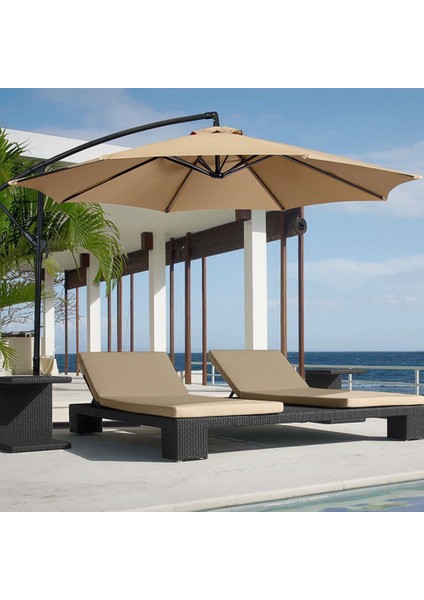 8 Kollu Şemsiye, Güneşlik, Yağmurluk ve Koruyucu Malzemeler Için 3 Metre Yedek Kumaş Yuvarlak Bahçe Şemsiyesi Kılıfı, Krem-Beyaz (Yurt Dışından) modelleri