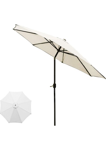 8 Kollu Şemsiye, Güneşlik, Yağmurluk ve Koruyucu Malzemeler Için 3 Metre Yedek Kumaş Yuvarlak Bahçe Şemsiyesi Kılıfı, Krem-Beyaz (Yurt Dışından) fırsatları