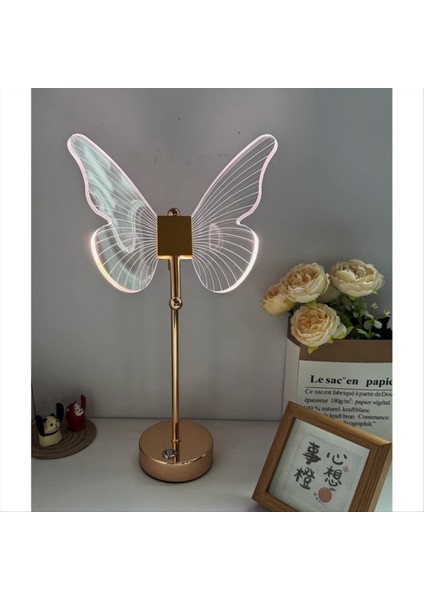 Kelebek Masa Lambası, Komodin Için Kelebek Lambası, 3 Yollu Kısaltılabilir Kelebek Başucu Lambaları, Akrilik Kelebek Dokunmatik Lamba (Yurt Dışından) fırsatları