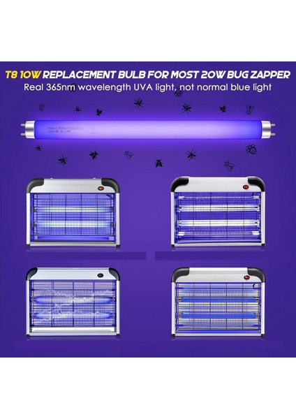 20 Paket Böcek Tuzağı Yedek Ampuller 10W 20W Kapalı Böcek Tuzağı Bl T8 F10W 13 Inç Işık Tüpü Aspectek Liba (Yurt Dışından) indirimleri