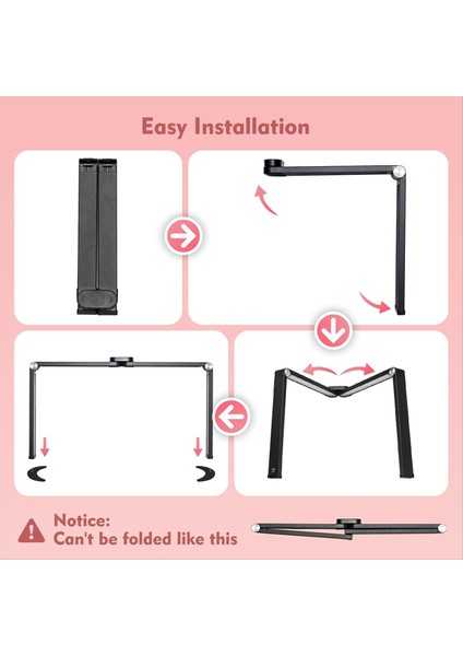 Masa Için Katlanabilir Tırnak Lambaları, Telefon Tutucu ile Büyük Tırnak Teknolojisi Işığı, Yarım Ay Ledlight, Kirpik Uzantıları, Makyaj, Spa (Ab) (Yurt Dışından) modelleri