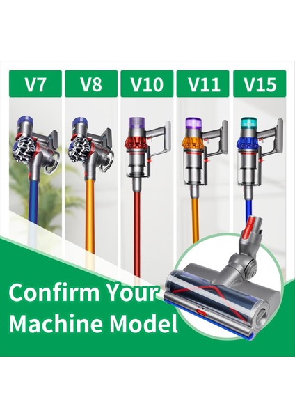 Dyson V8 V10 V11 V15 Kablosuz Elektrikli Süpürgeler Için Yedek Vakum Başlığı - LED Yeşil Işıklı Doğrudan Tahrikli Fırça Rulosu (Yurt Dışından) fırsatları