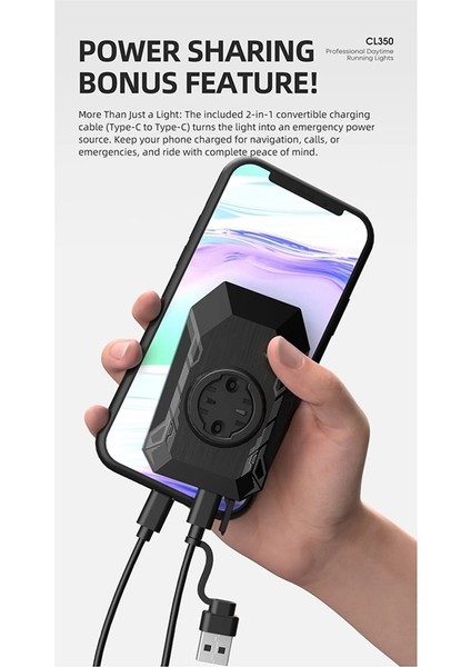 CL350 Gündüz Farları Bisiklet Ön Lamba Asılı Versiyon Bisiklet El Feneri Acil Bisiklet Far Işığı (Yurt Dışından) indirimleri