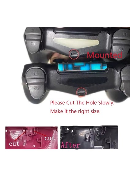 Ps4 JDS-040 Için 2x Tip-C Şarj Portu Yedek Kartı 050 055 Ps4 Slim/pro Denetleyici Için LED Devre Soketi (Yurt Dışından) modelleri